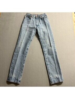 Vintage Pepe Jeans London Womens 24 Light Wash Denim High Rise Straight Leg USA